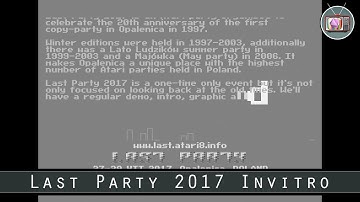 Last Party 2017 Invitro by Tristesse | Atari 8 bit Intro