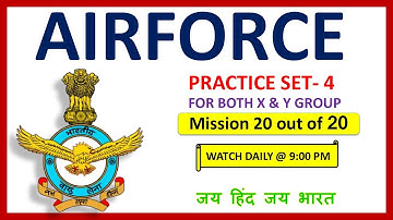AIRFORCE PRACTICE SET -04 FOT BOTH X & Y GROUP ENGLISH PAPER MOCK TEST DAILY SERIES