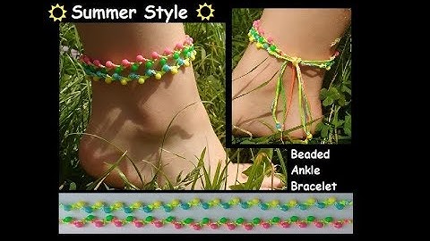 Easy DIY Beaded Macrame Anklet [Ankle Bracelet] Tutorial