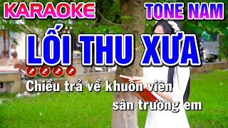 LỐI THU XƯA Karaoke Nhạc Sống Tone Nam ( BEAT CHUẨN ) - Tình Trần Organ