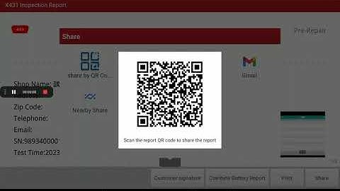 Launch X431 QR Code Sharing of Diagnostic Reports- EOBDTool.co.uk