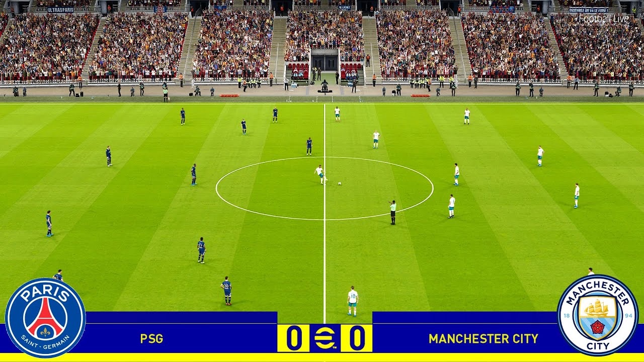 paris saint germain vs manchester city uefa champions league ucl psg vs mc efootball pes 2021 youtube