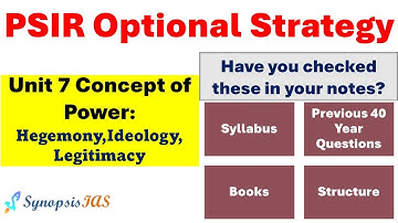 PSIR Optional Strategy Paper 1 Unit 7 Concept of Power by Riddhi Sharma | 7pm Daily PSIR
