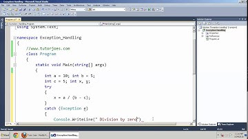 Exception Handling In C#.Net Tamil