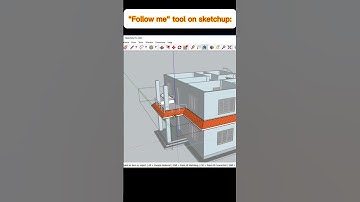Follow me tool in sketchup. #sketchuptips #sketchup #civilengineering #architechture #viral #short