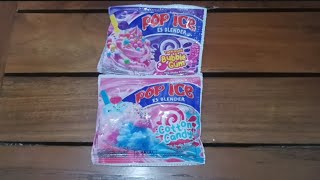 Review of 2 New Pop Ice Variants: Pop Ice Es Blender Tutti Frutti Bubble Gum & Cotton Candy