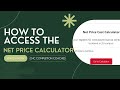 How to Access the Net Price Calculator-CHC