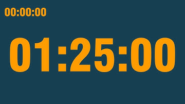 1 hour 25 minute timer (with end alarm, time elapsed and progress bar)