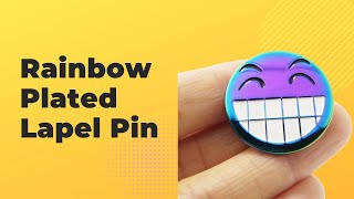 Rainbow Plated Lapel Pin - Each pin is a unique combination of colors
