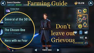 General Skywalker Farming Guide - SWGOH