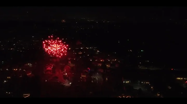 4th of july 2022 Puyallup Washington 394 Feet Up DJI Drone Footage