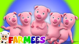 năm ít heo con | nhảy trên giường | ươm vần cho trẻ em | Five Little Piggies | Piggies Rhymes