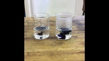 Food colouring movement in cold and hot water