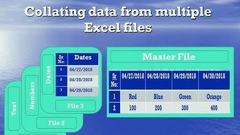 Collate data from multiple excel files together