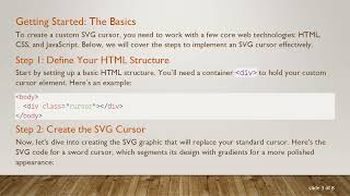 Bringing Your Webpage to Life with a Custom SVG Cursor: Enhance User Experience!