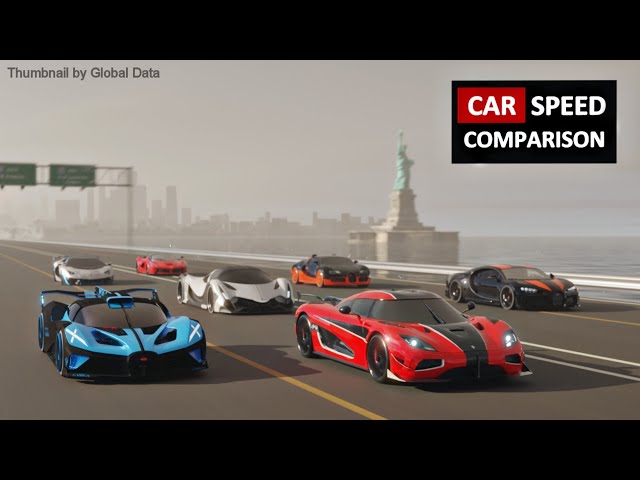 CAR SPEED COMPARISON 3D | 3D Animation Comparison class=