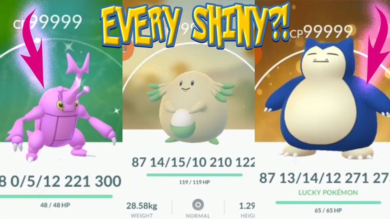 All Shiny Pokemon Leaked In Pokemon Go Youtube