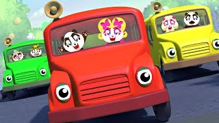 Wheels On The Bus Panda Bo Nursery Rhymes Kids Songs