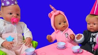 Birthday dolls-set of toys tea set for girls