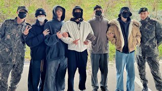 Bts Taehyung & Rm Enlisting In The Military V And Rm Arrive At Nonsan Training Center 20231211