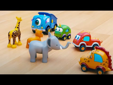 Машинки МОКАС - Зоопарк из лего 🦒 Развивающие мультики для малышей 🚗