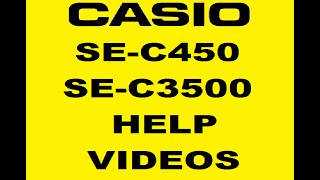 Casio se-c450 setting up product names and prices