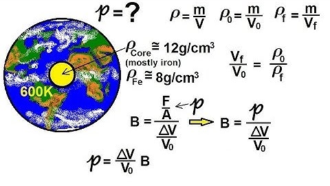 Physics - Mechanics: Stress and Strain (15 of 16) Bulk Modulus: Ex.2: Pressure at Earth
