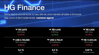 Como colocar cotação do dólar e bitcoin no seu site PHP muito simples - HG Finance