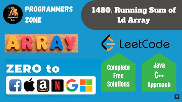 1480  Running Sum of 1d Array | Zero to FAANG Kunal | Assignment Solution | Leetcode | Shapnesh