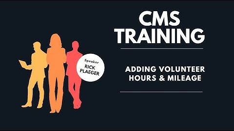 CMS Training- Volunteer data