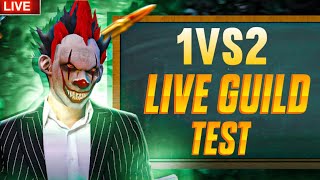 🔴[live] | ff hardest 1vs2 guild test 🥵 | teamcode gameplay | Garena freefire live #freefirelive