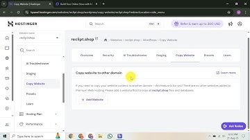How to Clone Website on Hostinger