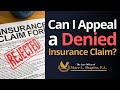 I'm Randall Austin, a trial litigation attorney, and I'm often asked questions about what a person can do if they are denied an insurance claim. Can they appeal that denial?...