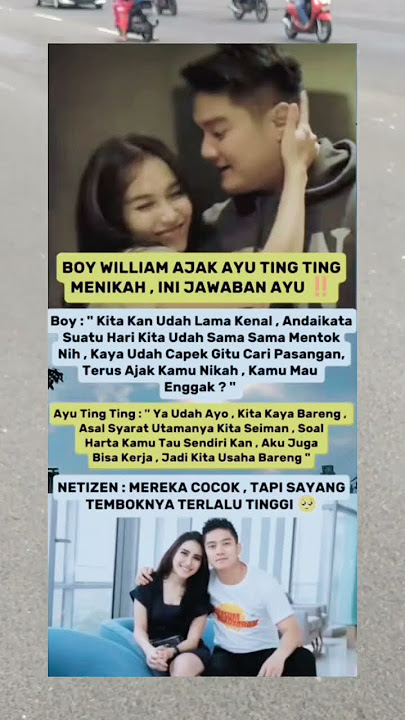 Boy William Ingin Menikahi Ayu Ting Ting #shortvideo #viralvideo #boywillam