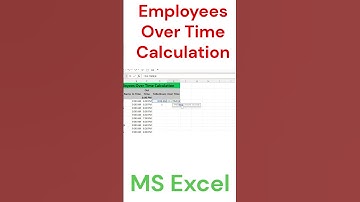 Employees Over Time Calculation #excel #mathfunction #exceltips #mathoperation