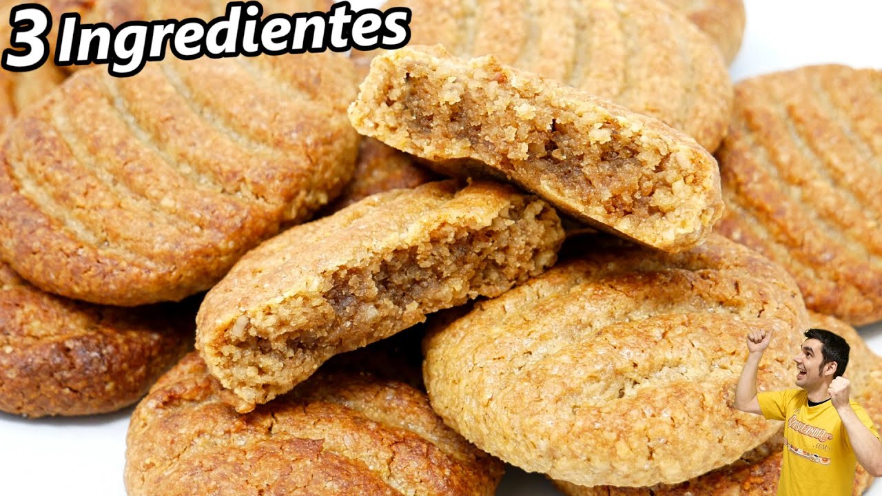 ОРЕХОВОЕ ПЕЧЕНЬЕ с 3 ИНГРЕДИЕНТАМИ 😍🍪😱, Хрустящее снаружи и очень МЯГКОЕ ВНУТРИ. Рецепт # 742