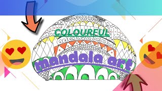 Colourful mandala art🎨😍