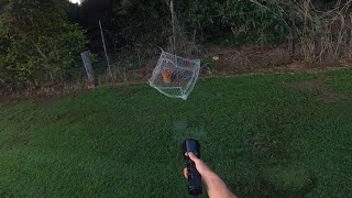 Capturing a chicken with the Ultranet CO2 Powered Tactical Netgun