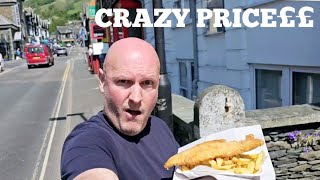ALARMING cost of FISH & CHIPS in AMBLESIDE Lake District tourist spot!