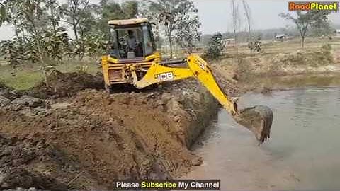 JCB Dozer Working at The Edge Of The Lake - JCB - JCB DIGGER VIDEO