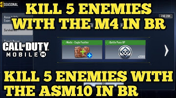 COD MOBILE! Kill 5 Enemies With the M4 in BR! Kill 5 Enemies With The ASM10 in BR !Survival Kit CODM