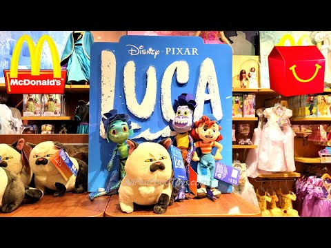 DISNEY PIXAR LUCA DISNEY STORE TOYS MOVIE MERCHANDISE CLOTHING V McDONALDS HAPPY MEAL TOYS JUNE
