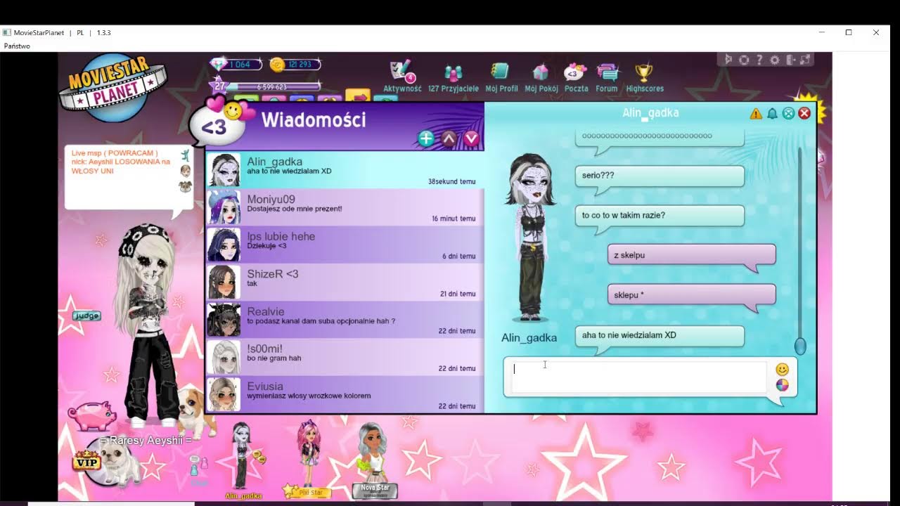 Live Msp ♥ Powracam ♥ Nowe konto? ♥ Loska na włosy unikatowe ♥ Live z ...