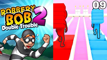 Robbery Bob 2 Vs Bridge Race : Gameplay Walkthrough iOS, Android Part 9
