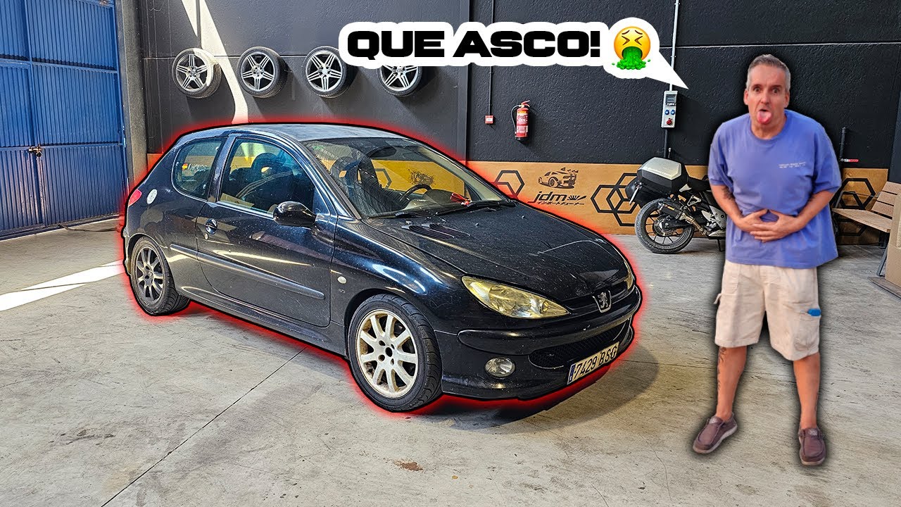 HACIENDO limpiezas EXTREMAS a COCHES de youtubers FAMOSOS 🤮/ Peugeot 206 gti de @AxelEspxnur
