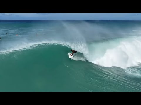 Surfing Baby Haleiwa Big Barrels (July 17, 2022)  4K