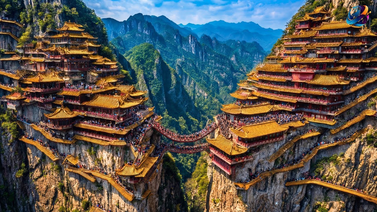 كيف قام الرهبان الصينيون القدماء بتصميم معبد يعلق على جرف لمدة 1500 عام