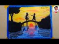 Romantic beautiful scenario with colour penciltanvir art 93