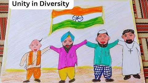 Unity In Diversity Drawing / National University Day Poster / Unity In Diversity Poster Drawing