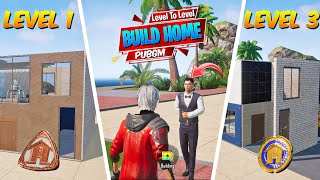 🔴 Home Level 1 To Level 3 | How To Build Your Own Home In PUBG | Butler Unlock In PUBG Home 🏡